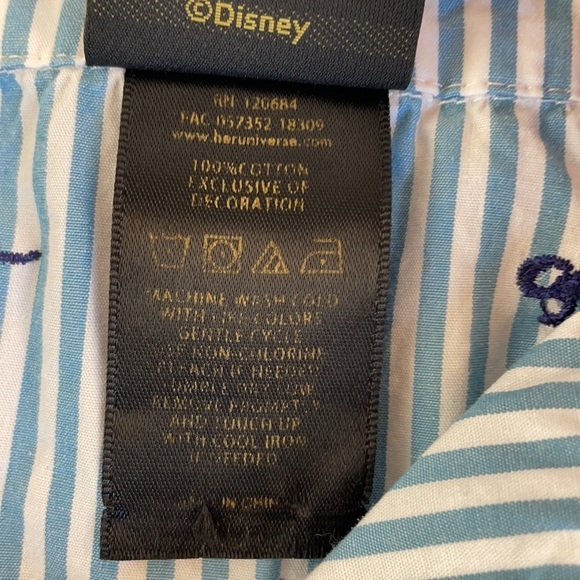 DISNEY Embroidered Aladdin genie lamp Button Up front tie top crop - Picture 10 of 13